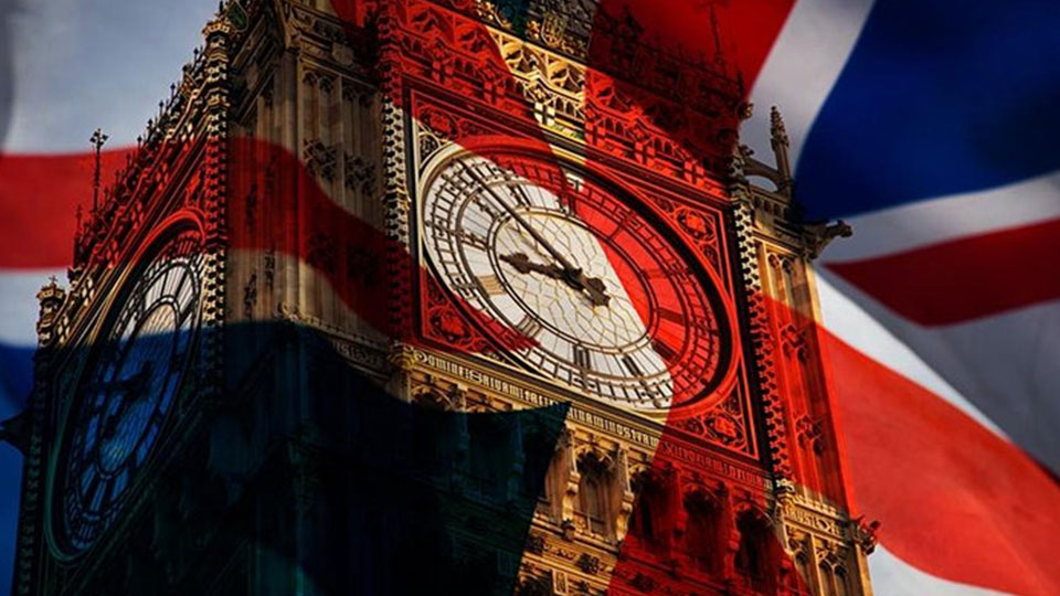 Big Ben with Union Jack over the top 