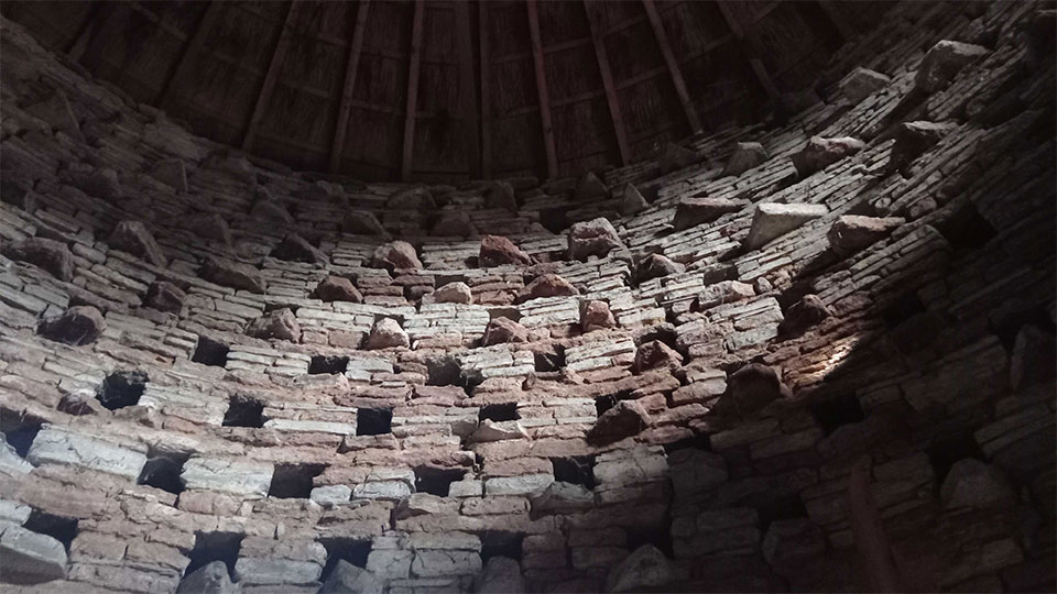 Inside of a dovecote