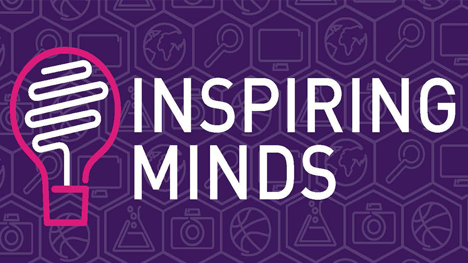Pictured are the words "Inspiring Minds" and a light bulb graphic. 