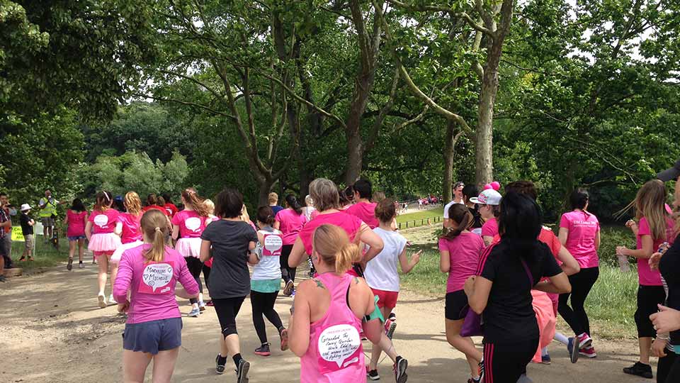Runners during Race for Life