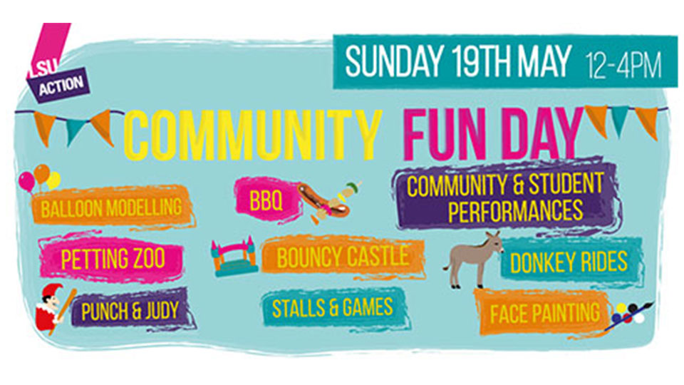 Poster advertising the community fun day
