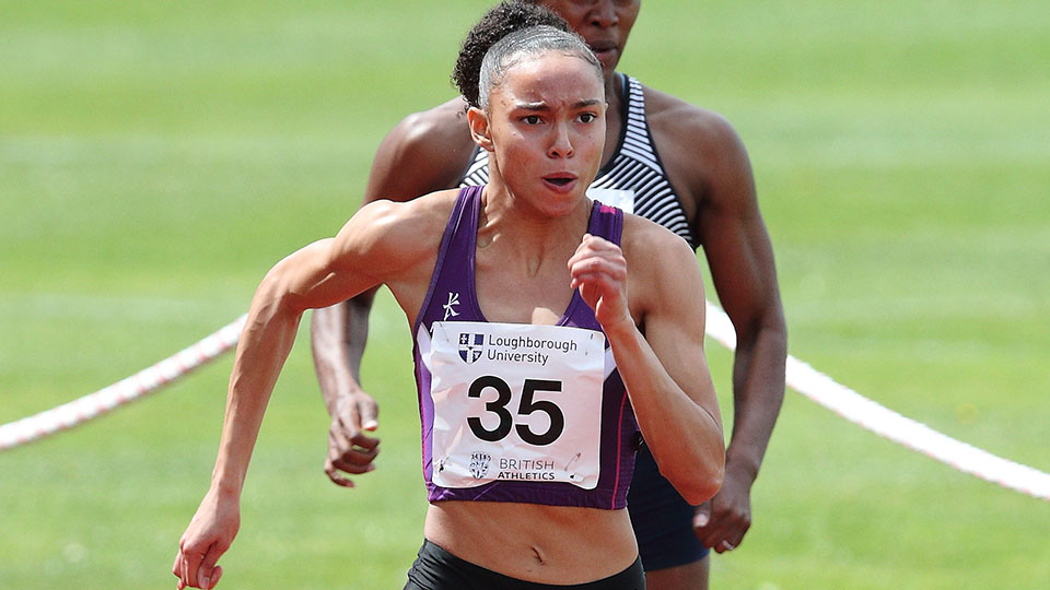 Loughborough's Georgina Adam ran a personal best of 11.45 in the Women's 100m. 