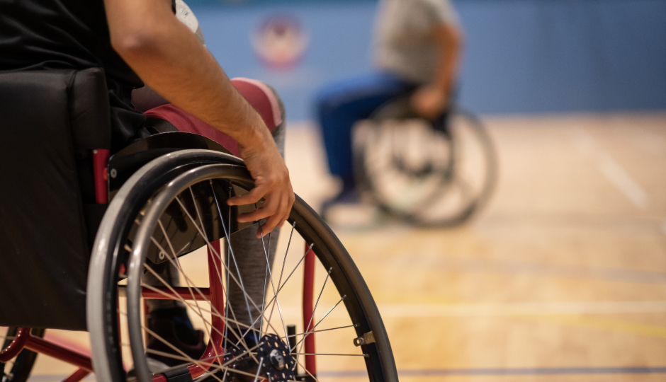 An image of wheelchair basketball 