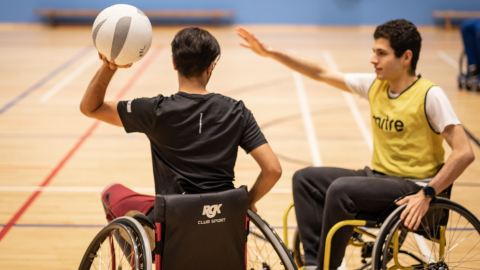 An image of wheelchair basketball 