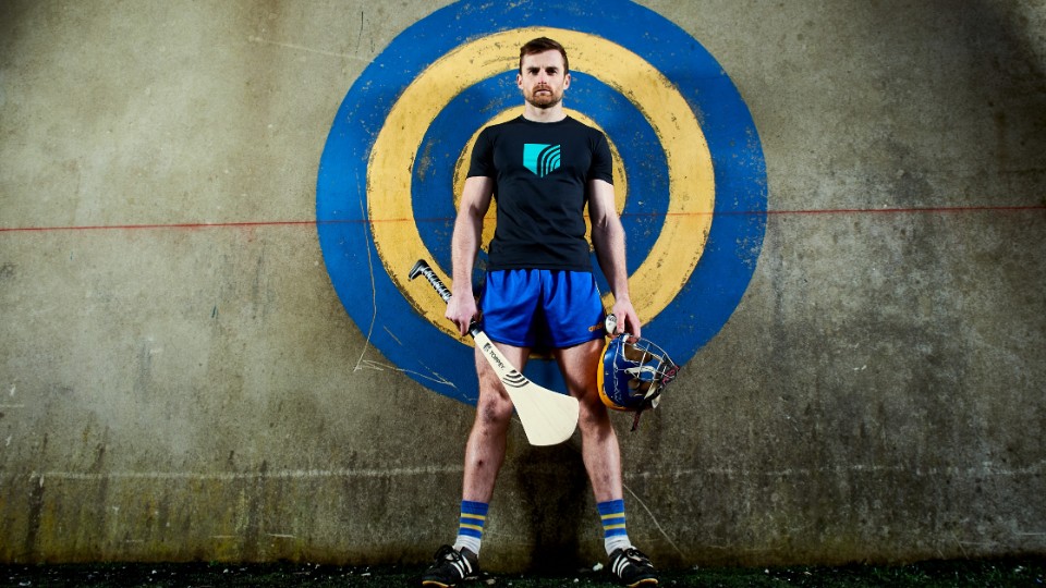 A posed image of a hurley player 