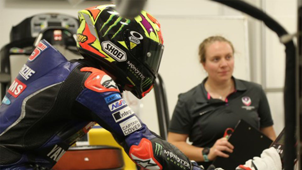 Jake Dixon, Tarran Mackenzie, and Taylor Mackenzie were the latest motorcycle racers making the most of Loughborough’s state-of-the-art facilities, spending two days testing at the University’s Performance Centre. 