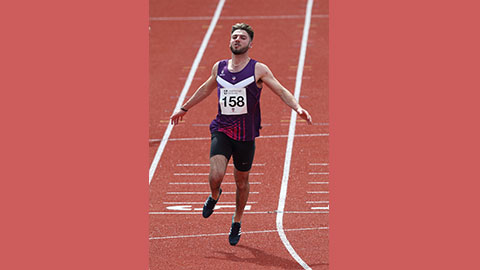 Loughborough-based Paralympic hopeful Zac Shaw ran a 7.07s personal best