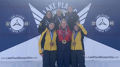 Loughborough alumna Kimberley Murray has secured Gold following an impressive performance in the Inter-Continental Cup skeleton race at Lake Placid, USA. 