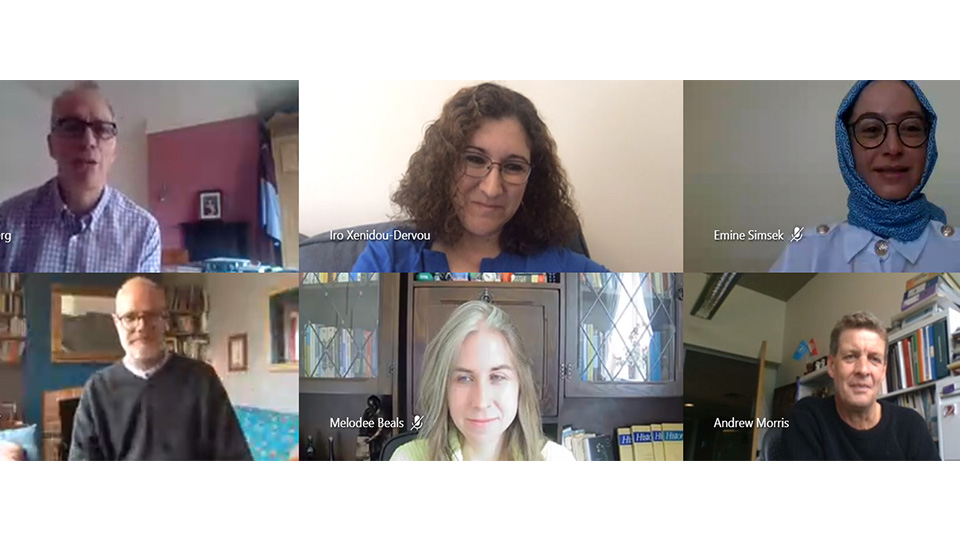 Screenshot of video call awards ceremony with the Summer 2020 winners