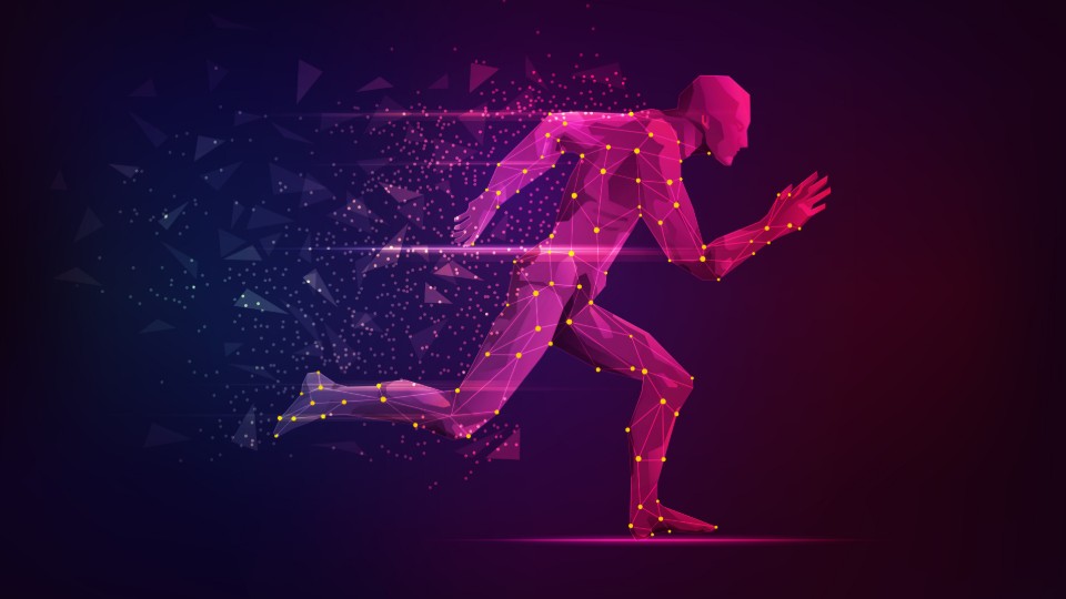 a scientific image of a runner 