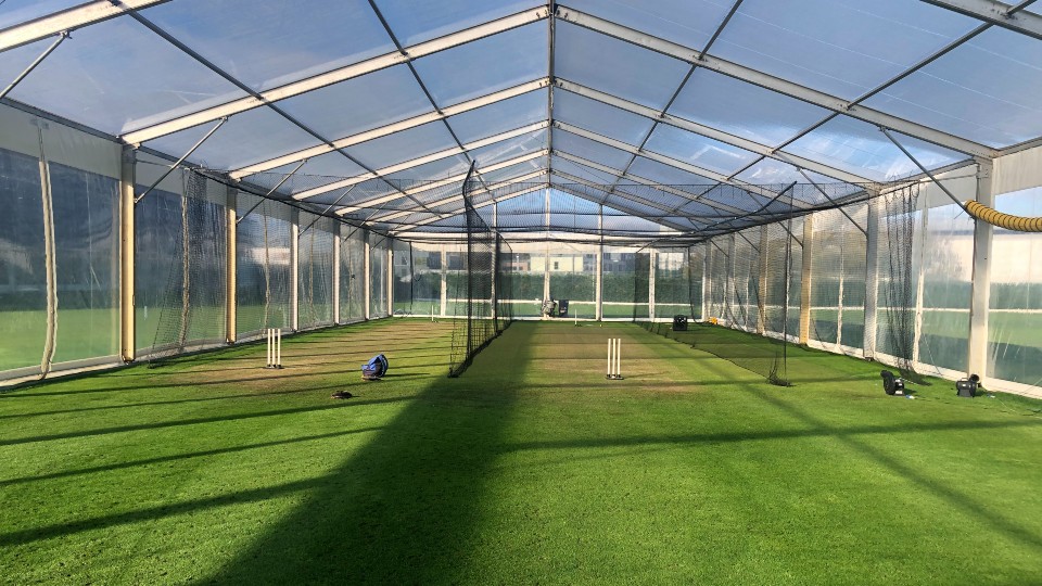 The ECB and Loughborough University cricket marquee