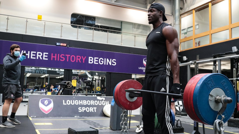 A boxer trains in Powerbase
