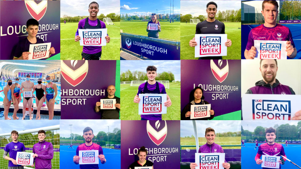 a collage of images for clean sport week