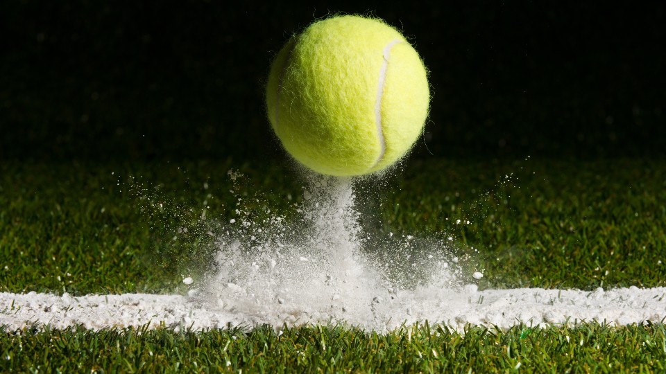 a tennis ball