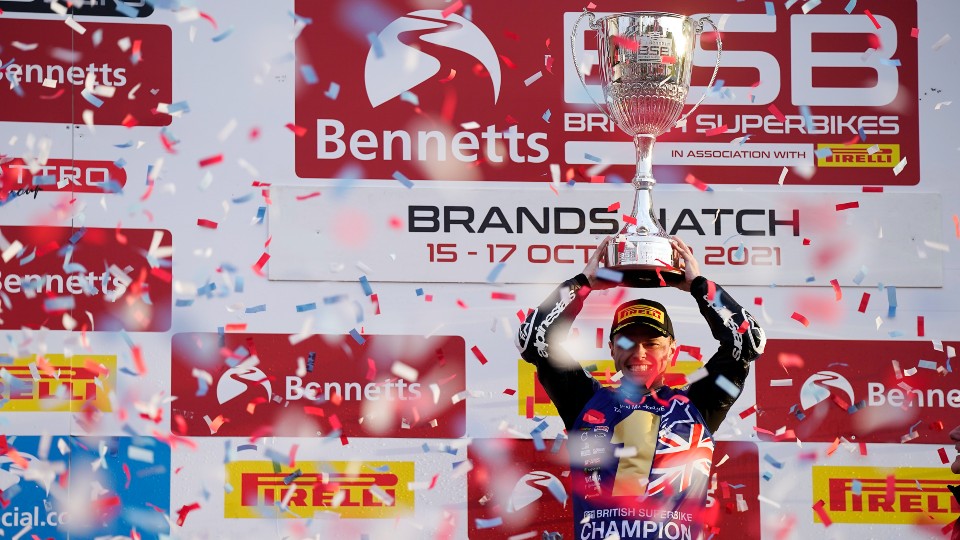 Tarran (Taz) Mackenzie took the British Superbike Championship after winning a sensational treble at Brands Hatch. 