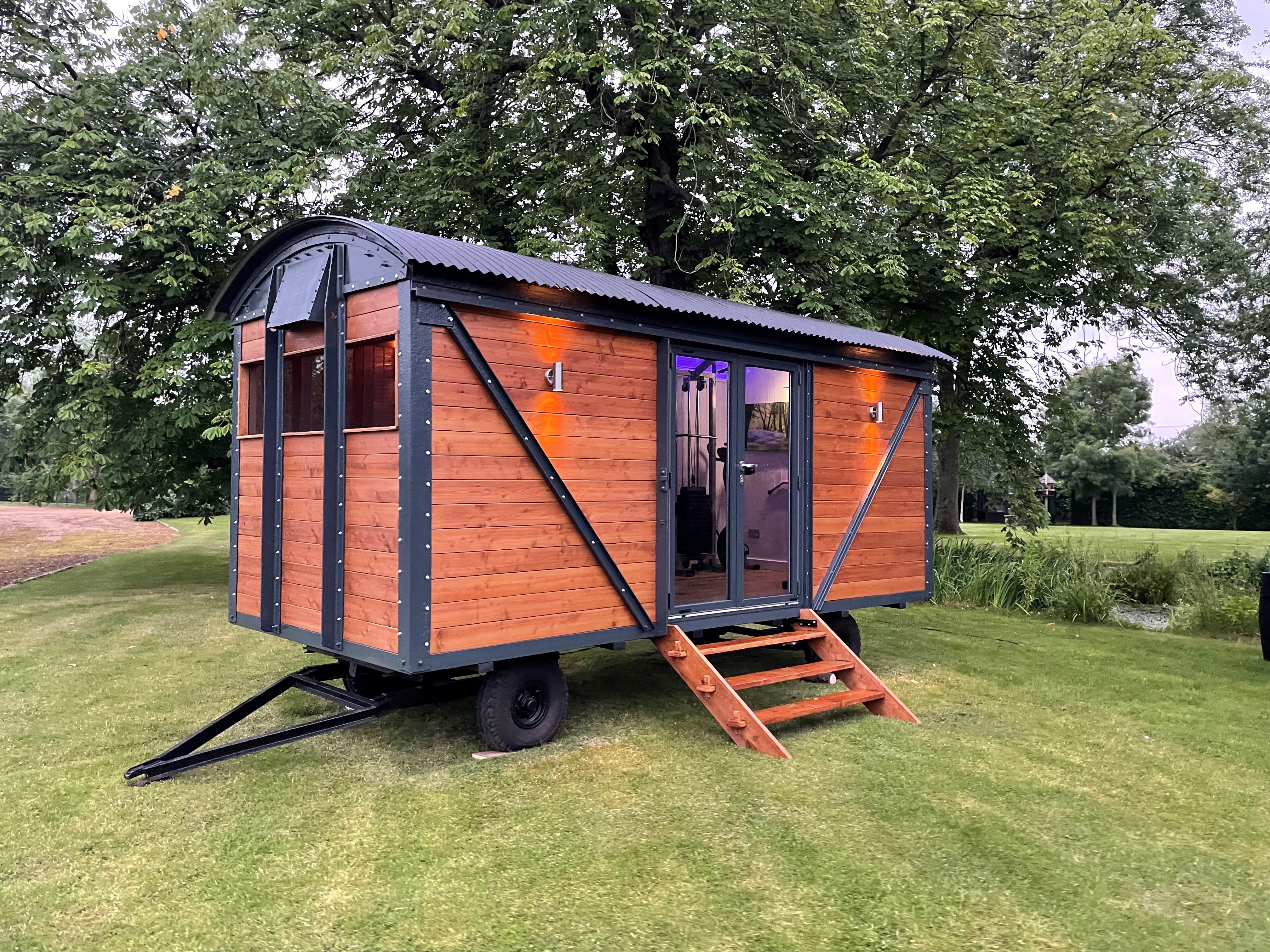 Lewis Naughton's converted railway carriage