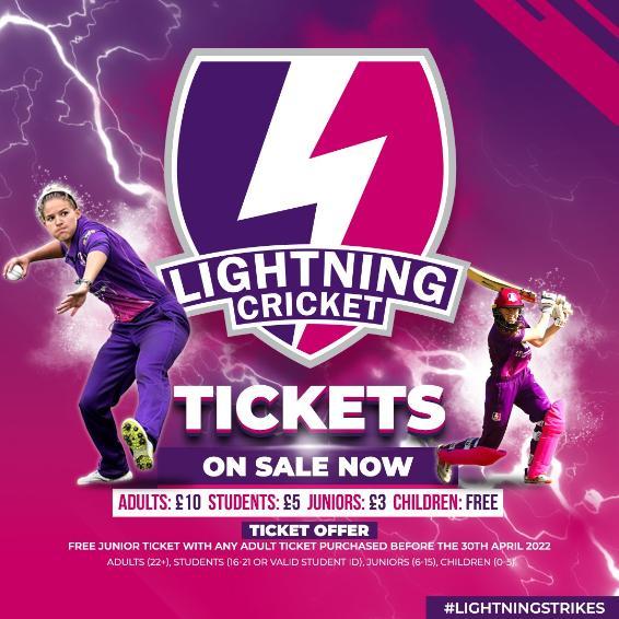 Lighting Cricket ticket poster