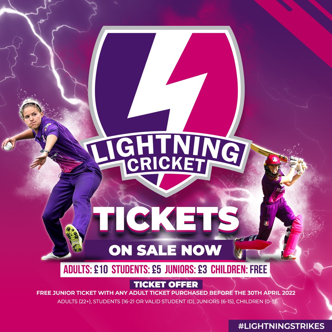Lighting Cricket ticket poster
