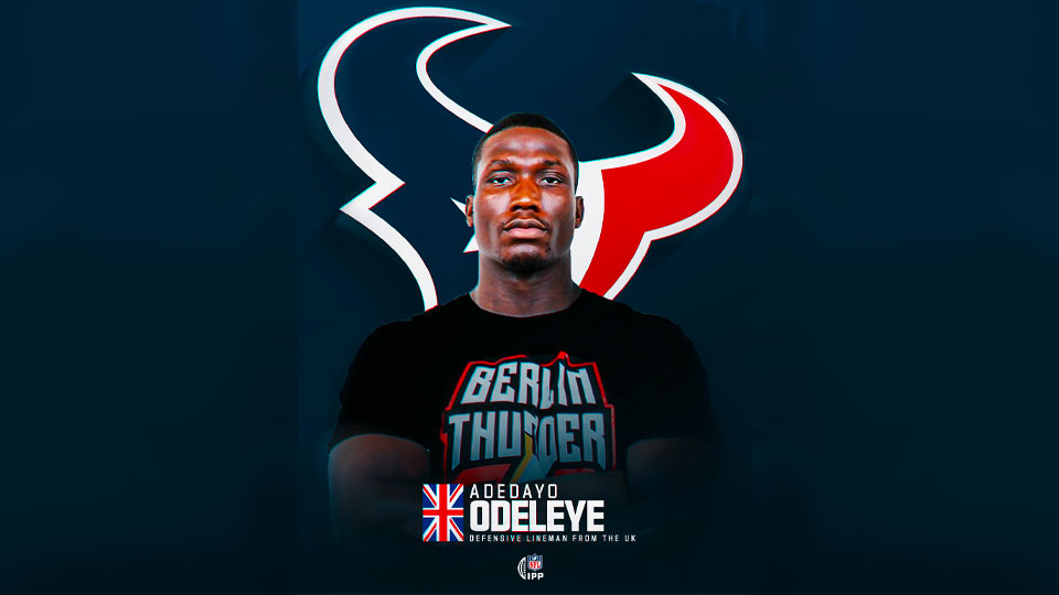 Loughborough student Adedayo Odeleye has earned a dream move to the Houston Texans in the NFL as part of the 2022 International Player Pathway program.

