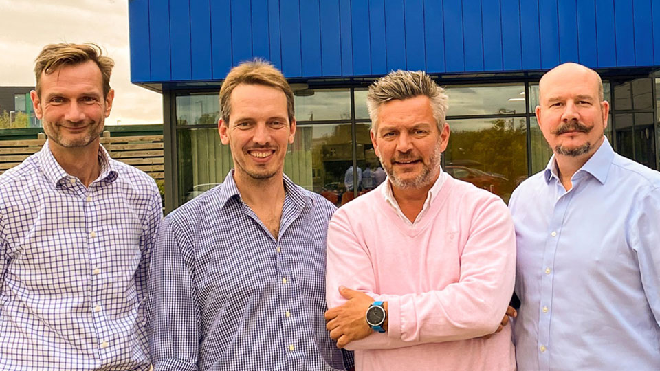 Photograph of OWLC colleagues (from left) Jonathan Proctor, Matt Bleasdale, Giles Clayton-Jones and Nathan Snowden-Merrills 