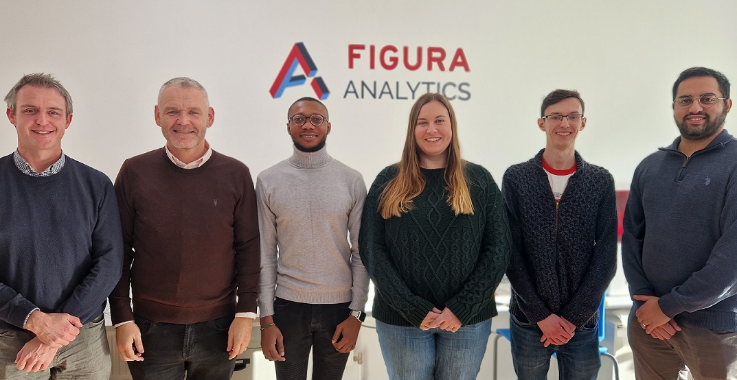 Members of the Figura team in their lab at the Advanced Technology Innovation Centre on Loughborough University Science and Enterprise Park
