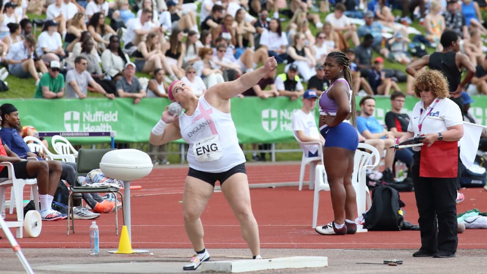 two-time British champion Amelia Strickler continue her fine form to take full points for England with a throw of 17.25m