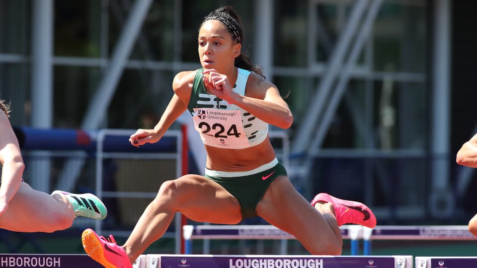 Team GB star Katarina Johnson-Thompson lit up this year’s Loughborough International Athletics (LIA) event on a glorious spring day at the Paula Radcliffe Stadium.
