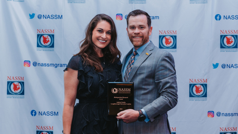 Dr Andrea Geurin, Director of the Institute for Sport Business at Loughborough University, has been granted the Distinguished Research Award at the North American Society for Sport Management (NASSM) Conference in Montreal, Canada. 