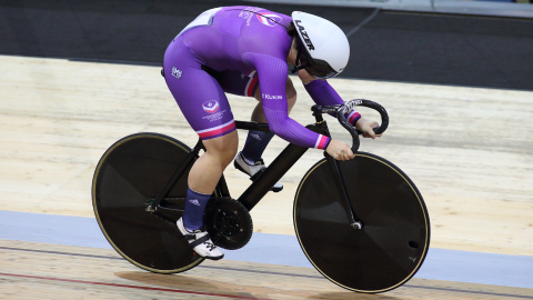 Sophie Capewell competing for Loughborough in BUCS. Image provided by Still Sport Photograhy.


