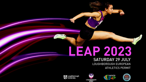 promotional poster for Loughborough European Athletics Permit (LEAP) 