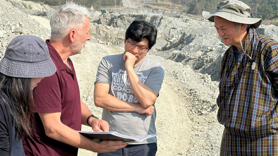 Fieldwork in Bhutan – Professor Liang (centre) with colleagues