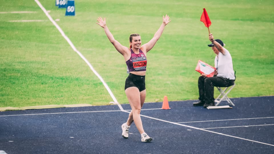 Bekah Walton won gold by throwing 58.19m in the javelin