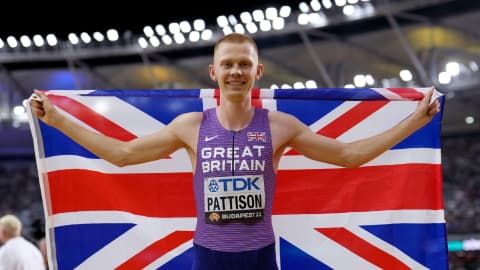 Recent Loughborough graduate Ben Pattison following his bronze medal win in the 800m meters. Image provided by PA / Alamy.

