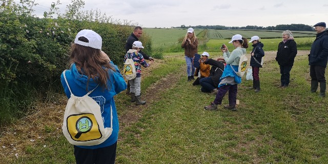 Young people taking part in the hedgehunters project