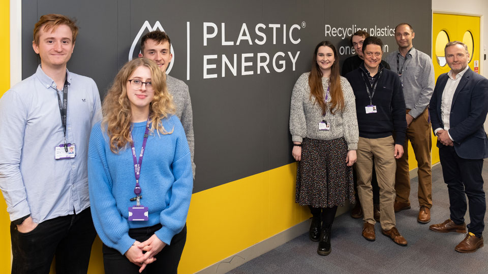 Innovation in Sustainability finalists Plastic Energy at the global company’s R&D base at Loughborough University Science and Enterprise Park