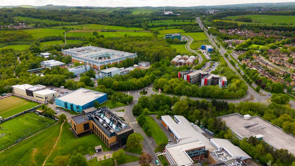 An aerial view of the University's science and enterprise park