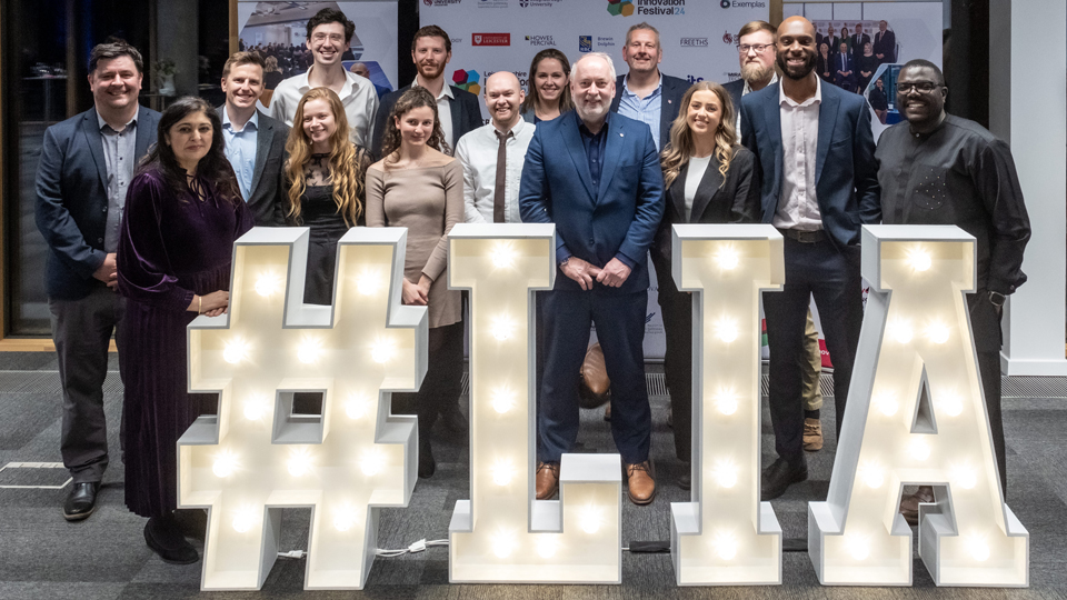 The University's winners and finalists with VC Professor Nick Jennings