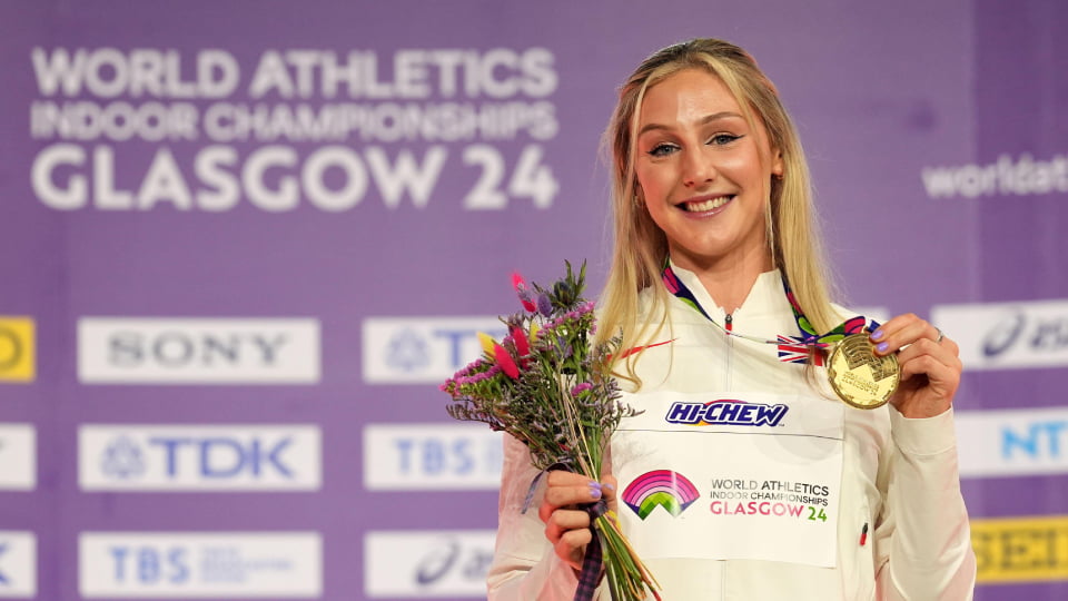 Molly Caudery with her gold medal