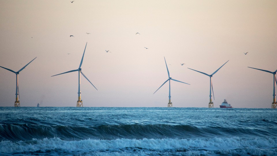 Wind turbines in the ocean