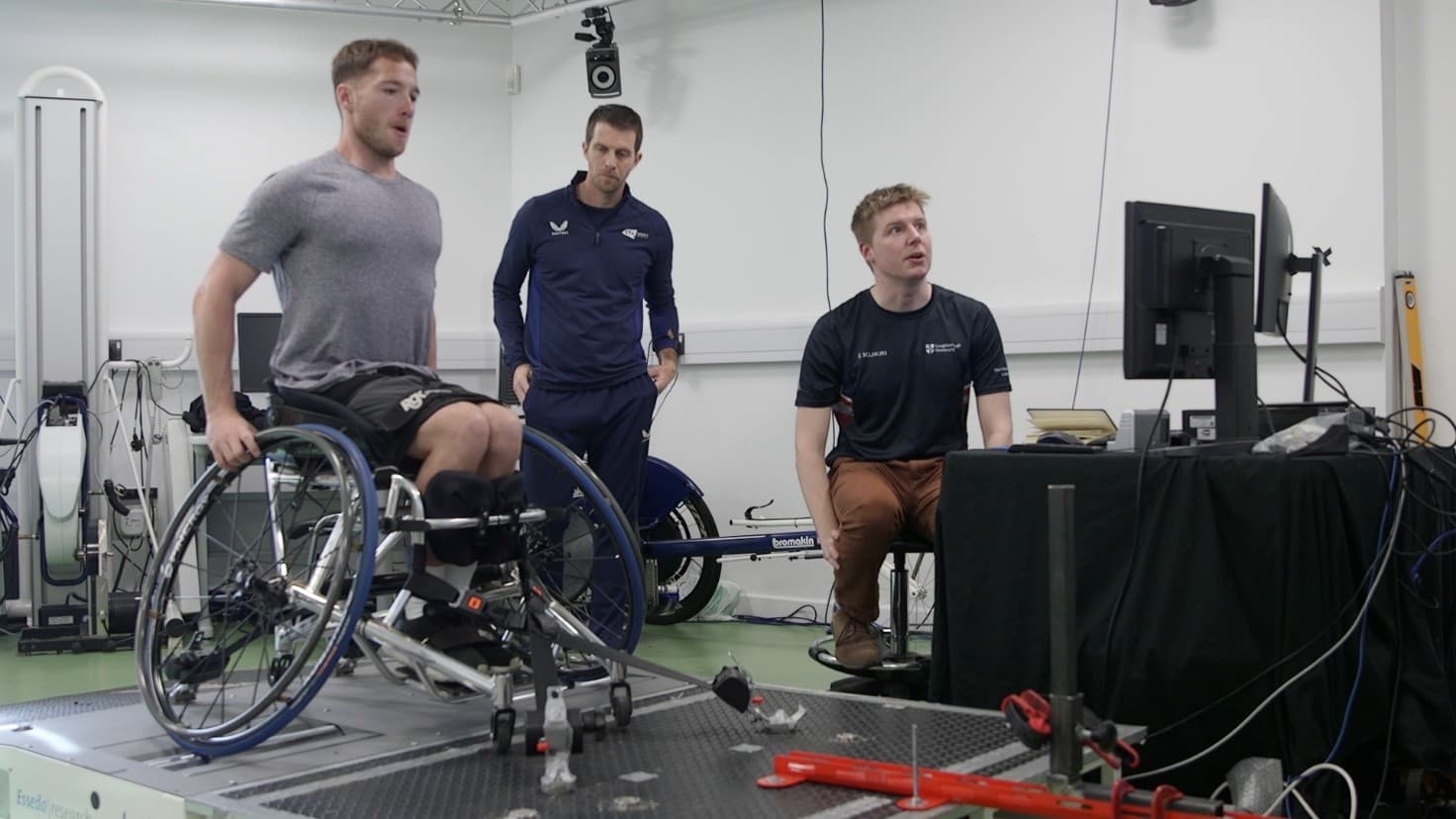 Alfie Hewett in the Peter Harrison Laboratory at Loughborough University