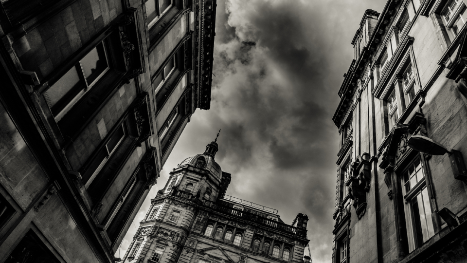an arty shot of glasgow