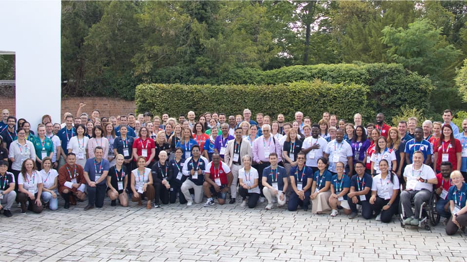 Attendants of International Paralympic Classification Meeting gathered in a group