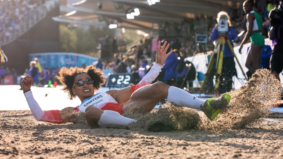 Jaz Sawyers in the Women's Long Jump