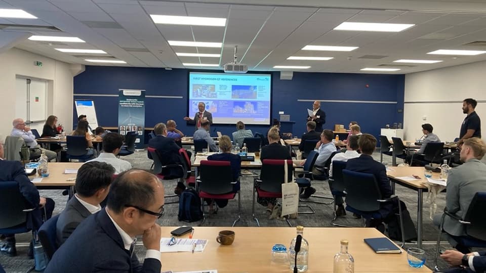 Professor Rajkumar Roy (Dean of the Wolfson School of Mechanical, Electrical and Manufacturing Engineering) is discussing a point during the round table discussion at the event.