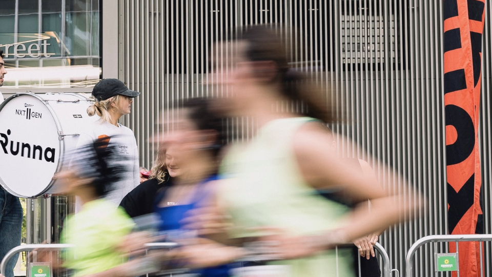 a blurred image of a person running quickly