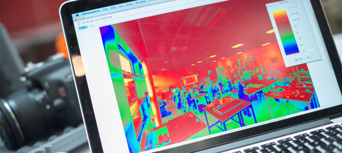 heat map on laptop screen