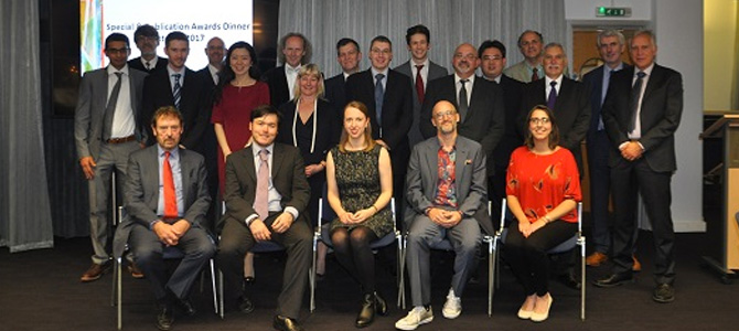 award winners at the Awards and Publications Dinner. Dr Anish Paul - back row left