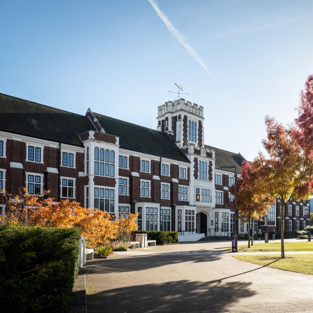 A photograph of the Hazlerigg building on campus