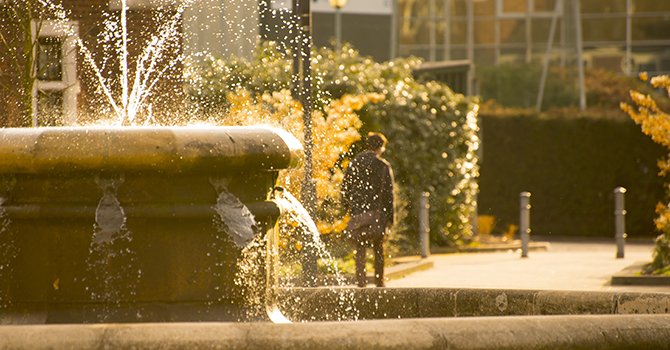 photograph of hazlerigg fountain