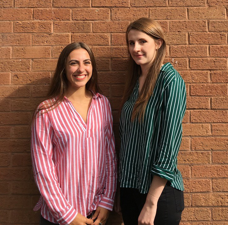 Photo of Emily Hett and Grace Stones, the 2019-20 ABF Step Change Fellows at Loughborough